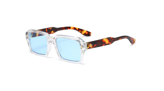 Clear Tortoiseshell Square Vintage Sunglasses