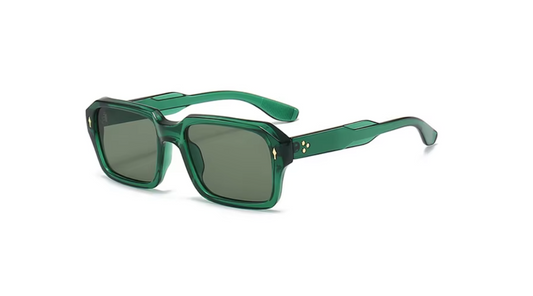 Emerald Green Square Vintage Sunglasses