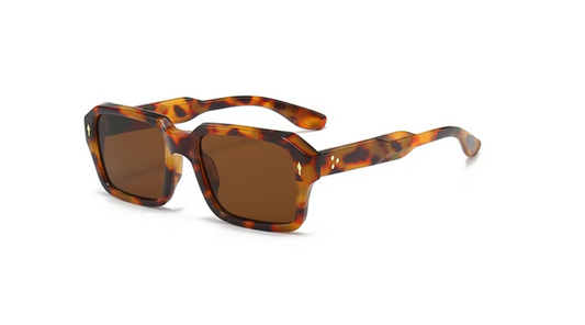 Full Tortoiseshell Vintage Square Sunglasses